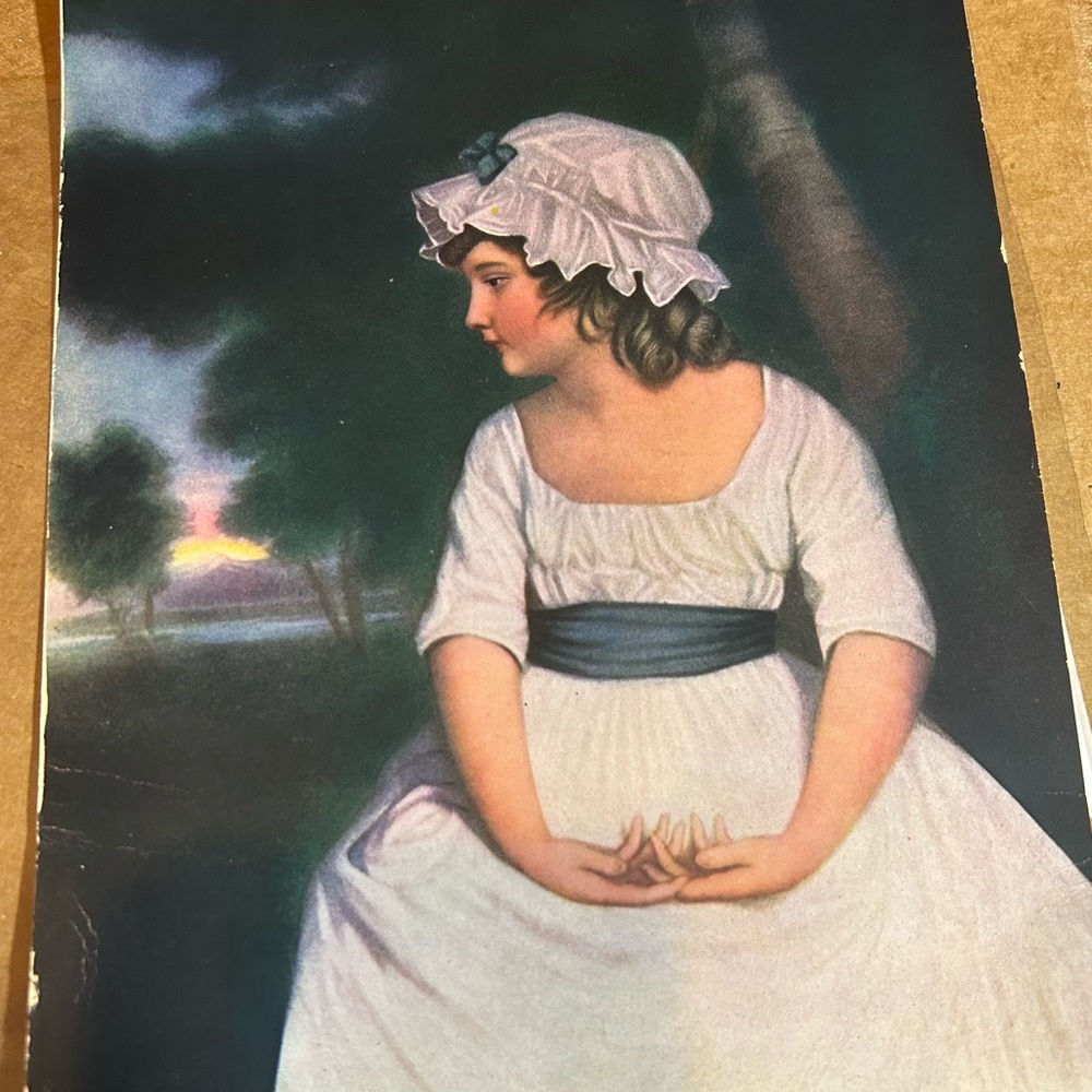 Print of a small child by Theophilia Gwatkin from the 18th century 7” X 9”